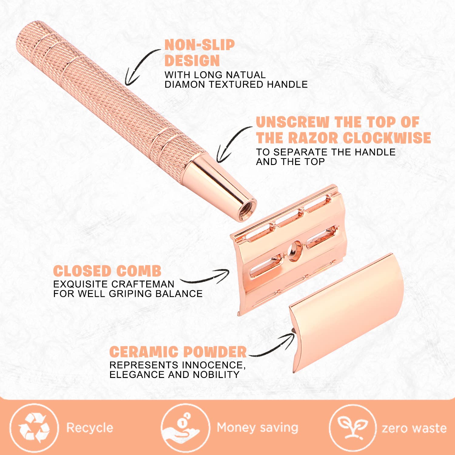 Reusable Double Edge Safety Ra - Safety Razor Handle review and price