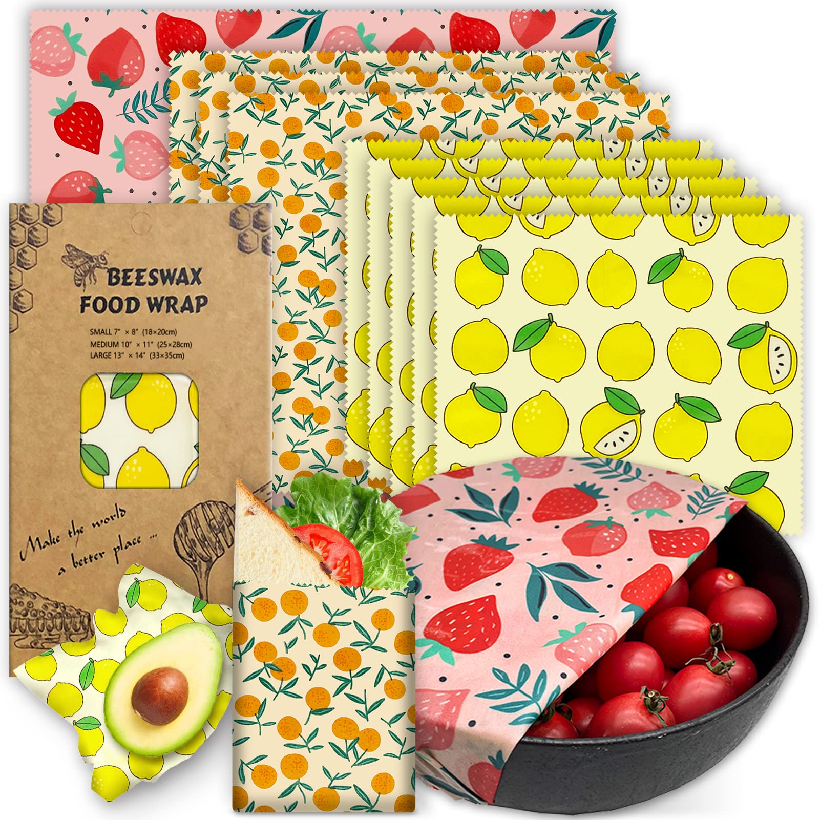 3PC/SET Beeswax Food Wraps Reu - Beeswax Food Cover review and price