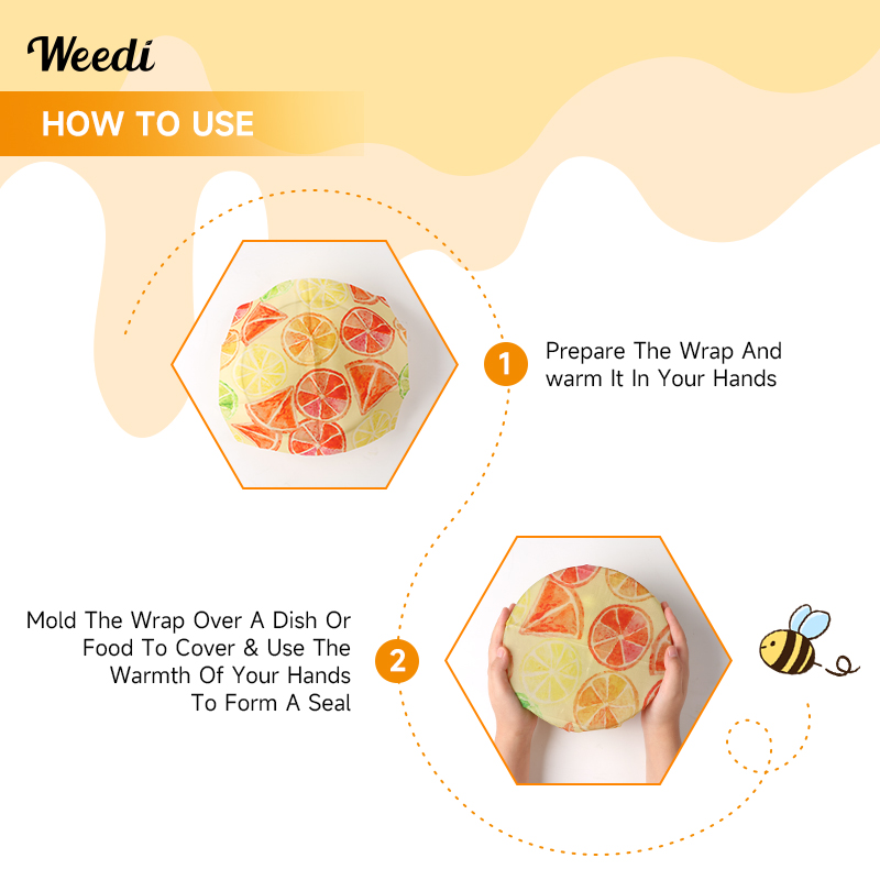WEEDI 6PCS Plastic-Free Reusab - Beeswax Food Cover review and price