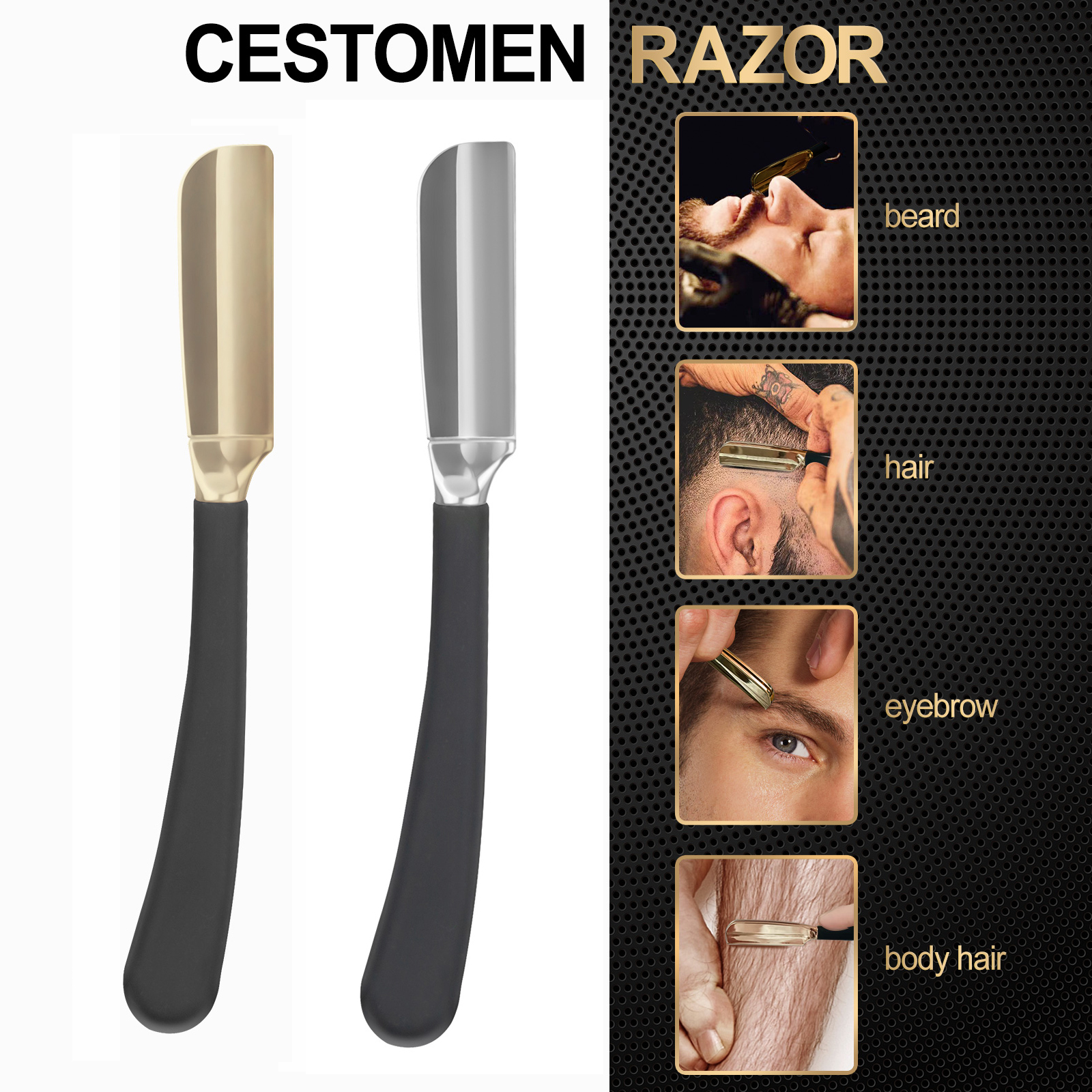 1Pc Pro Baber Beard Straight E - Safety Razor Handle review and price