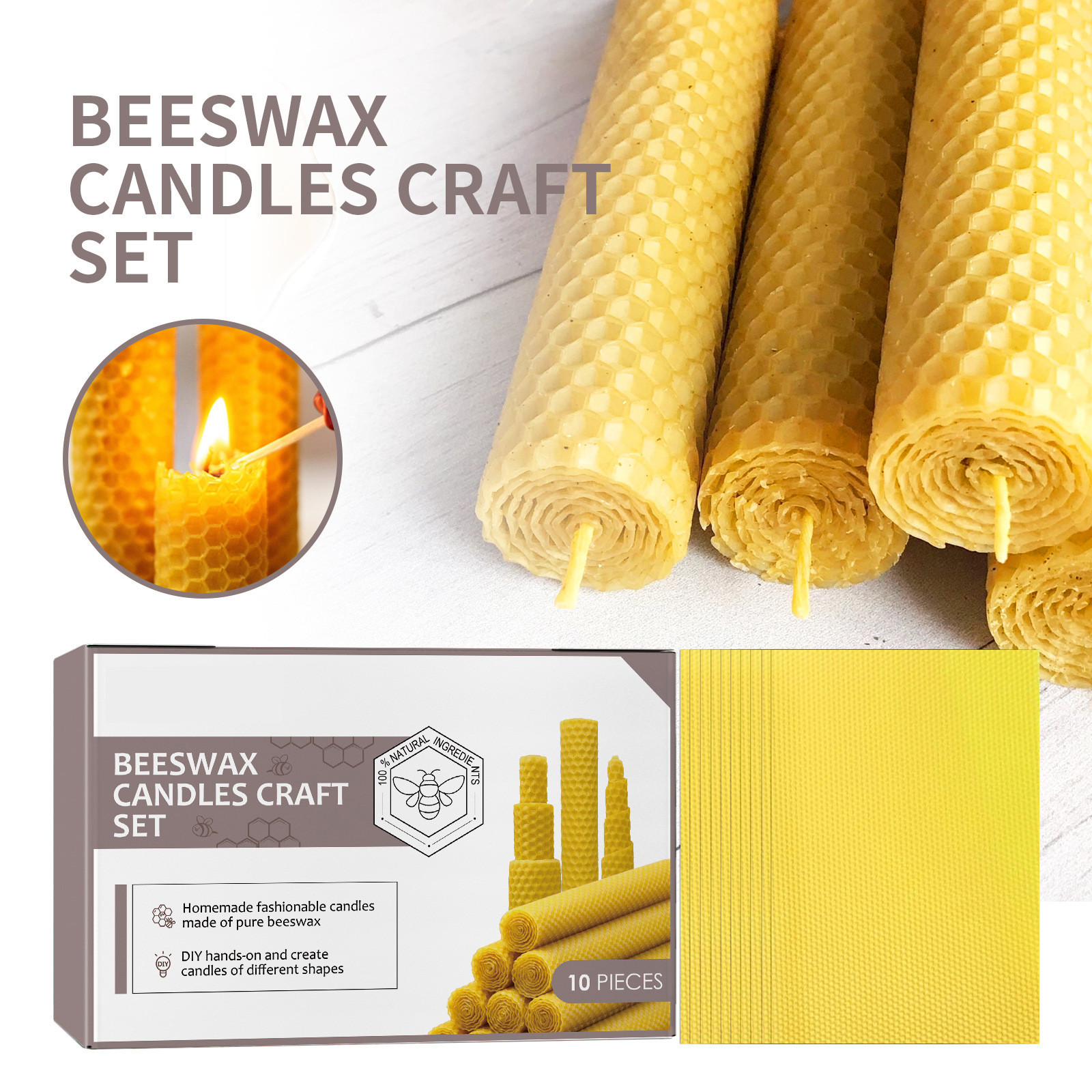 10/20/30pcs Natural Beeswax Sh - Beeswax Wrap Reusable review and price