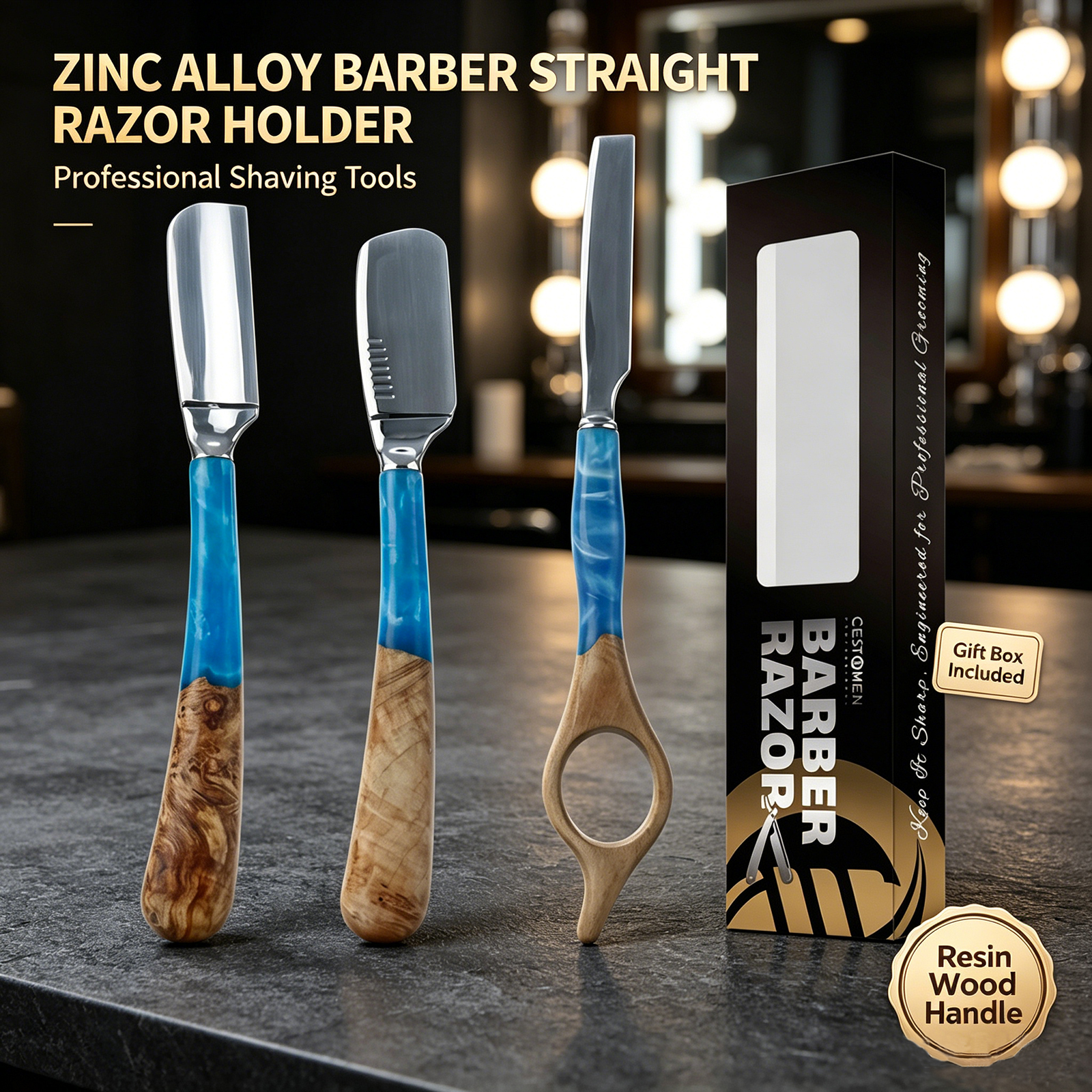 1Pcs Pro Resin Wood Handle Bar - Safety Razor Handle review and price