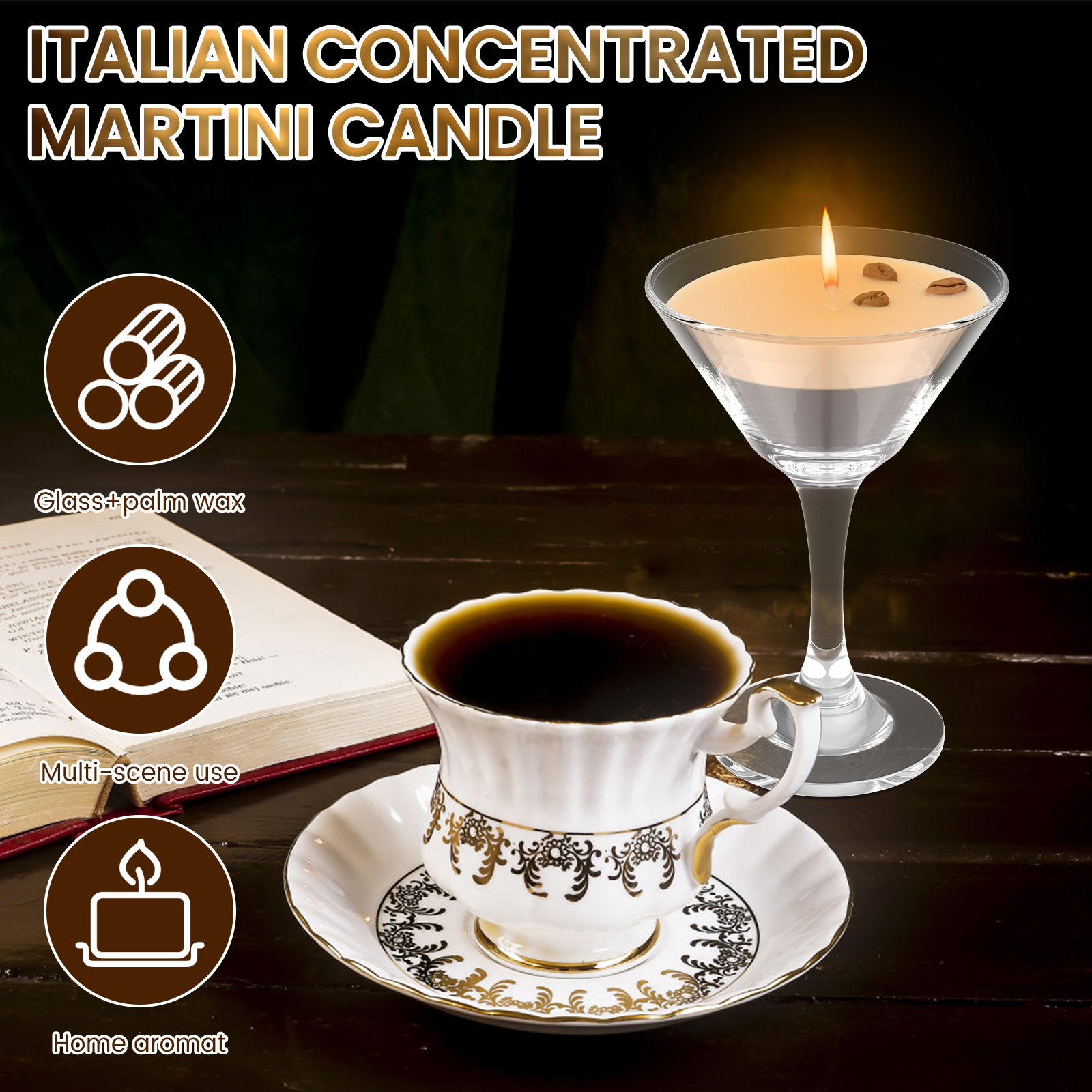 1Pc Scented Candles Espresso M - Beeswax Wrap Reusable review and price